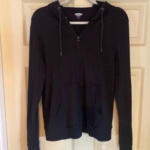 Old Navy black texture, hooded zip up